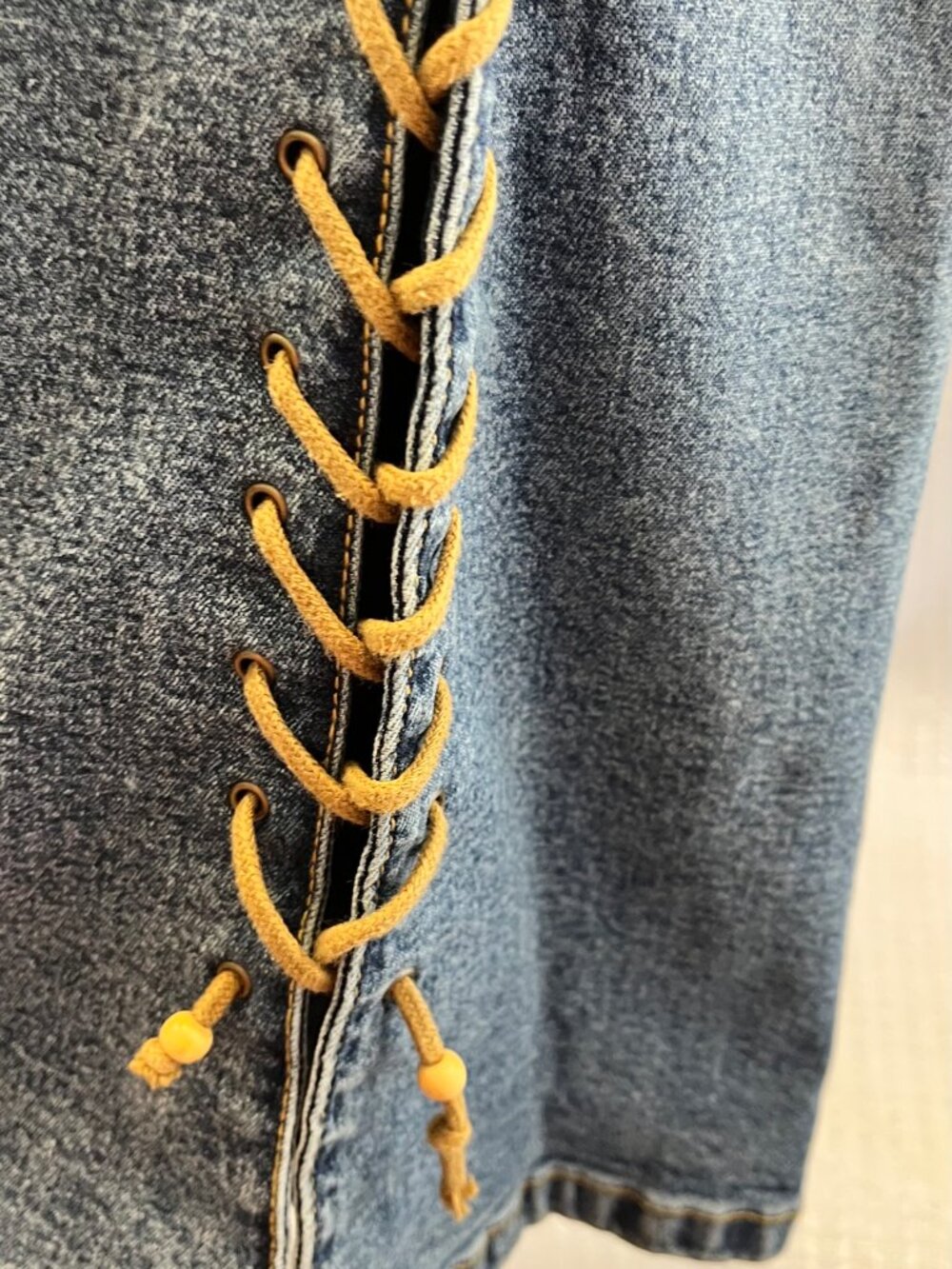 RARE Vintage Y2K Mudd Yo! Side Lace-Up Jeans size 9 - Picture 5 of 14